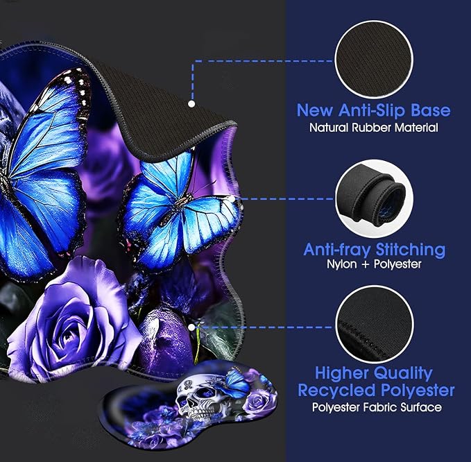 16 Skull and Butterflies
