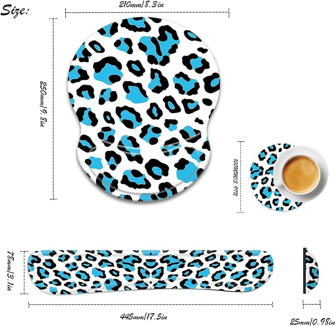 Blue Leopard Print