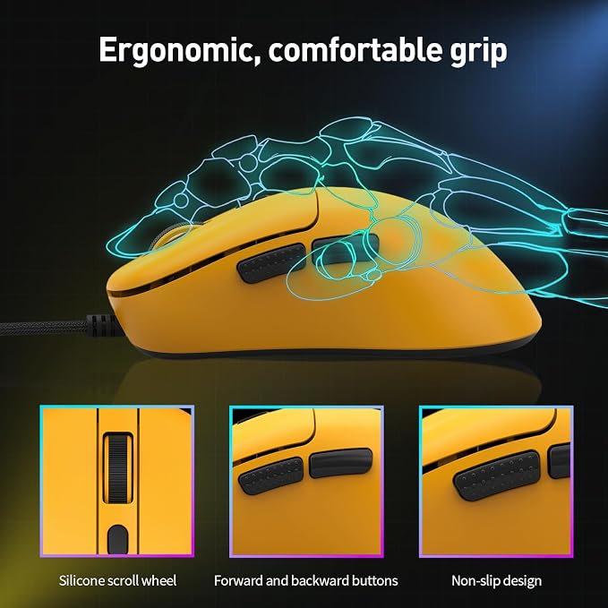 Wired Yellow Mouse