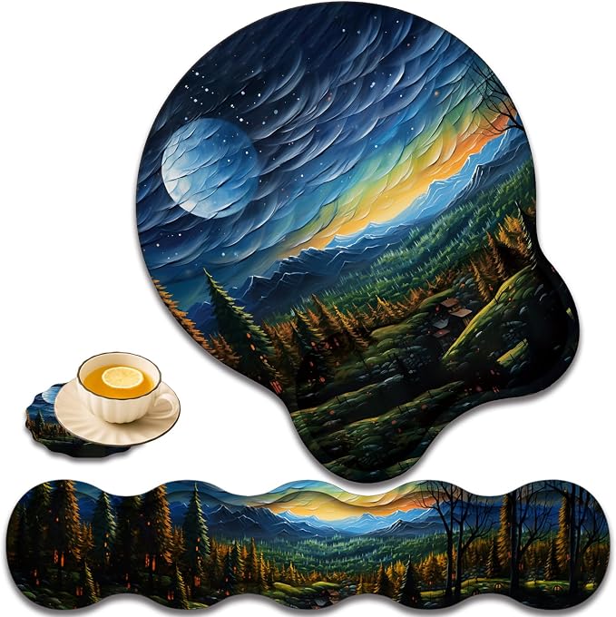 Art Moon Starry Night