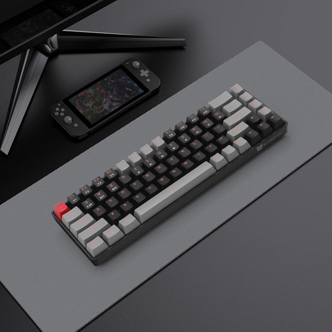 Red Switch with Black & Grey Combo Color