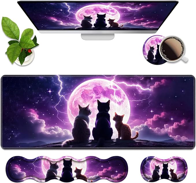 Cats Under the Moon