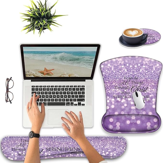 Purple Glitter Quote Philippians 4-13