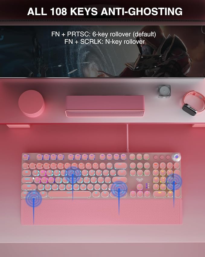 Pink | Clicky Blue Switches