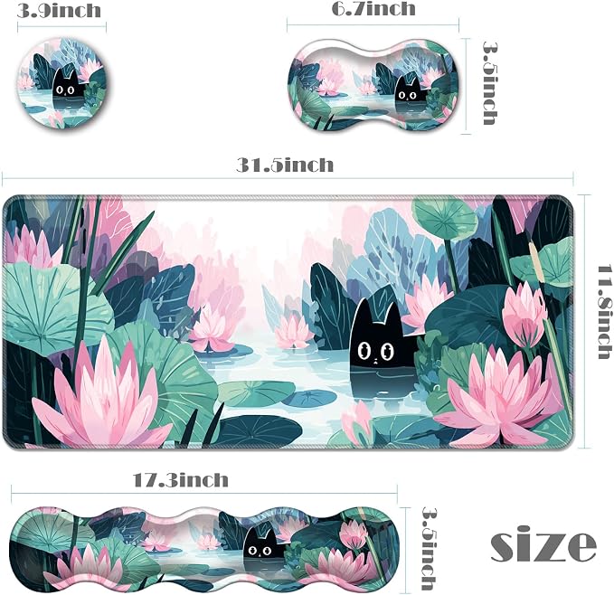 Black Cat in Lotus Pond-2-29