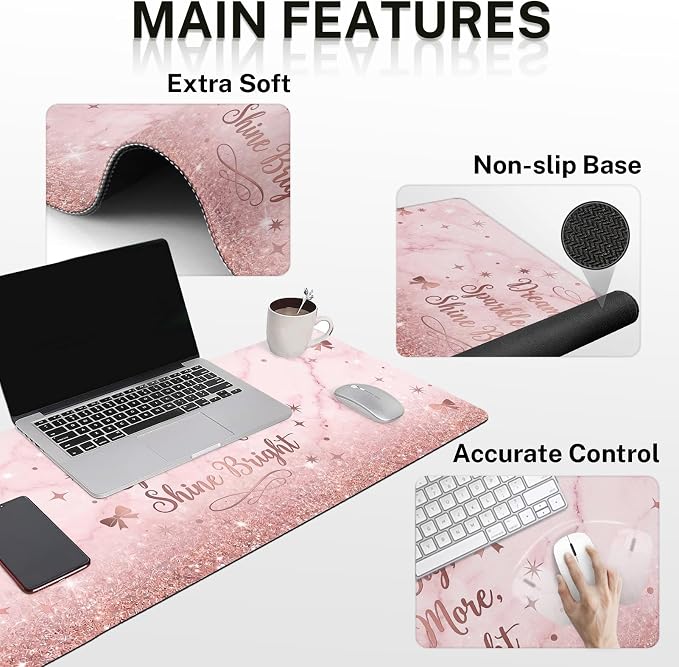 Pink Glitter Marble