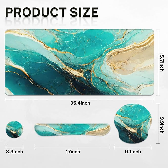 Green and Gold Marble