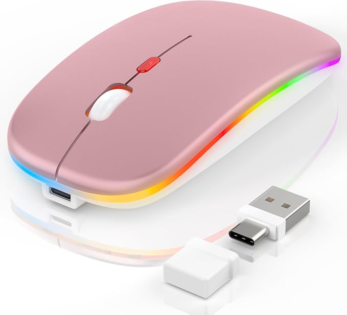 LED Wireless Mouse (Rose Gold)