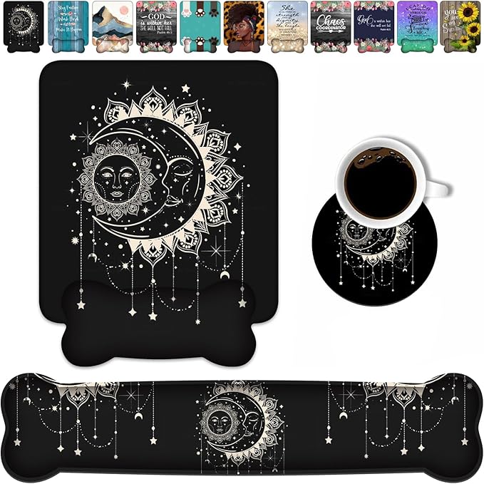 Celestial Theme Sun With Crescent Moon