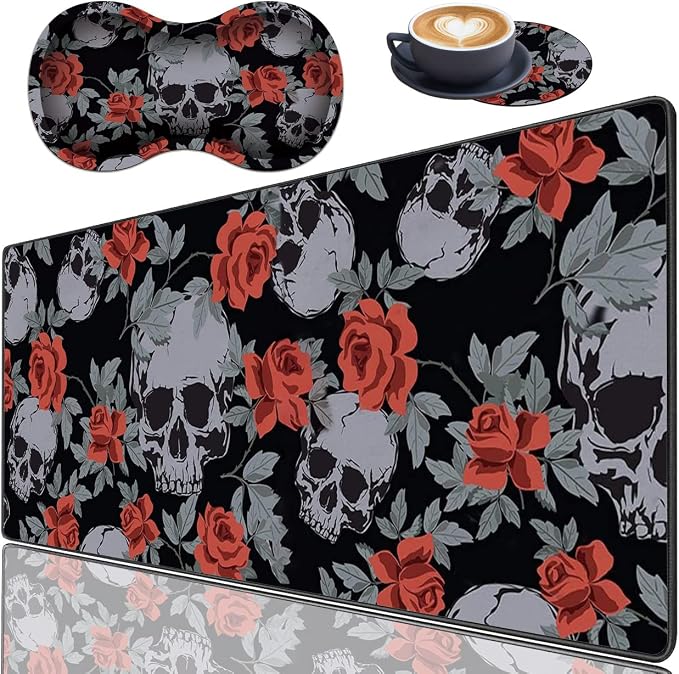 Human Skulls Vintage Roses