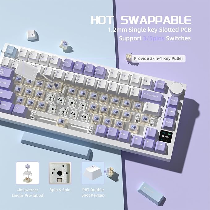 purple white blue/gift switches