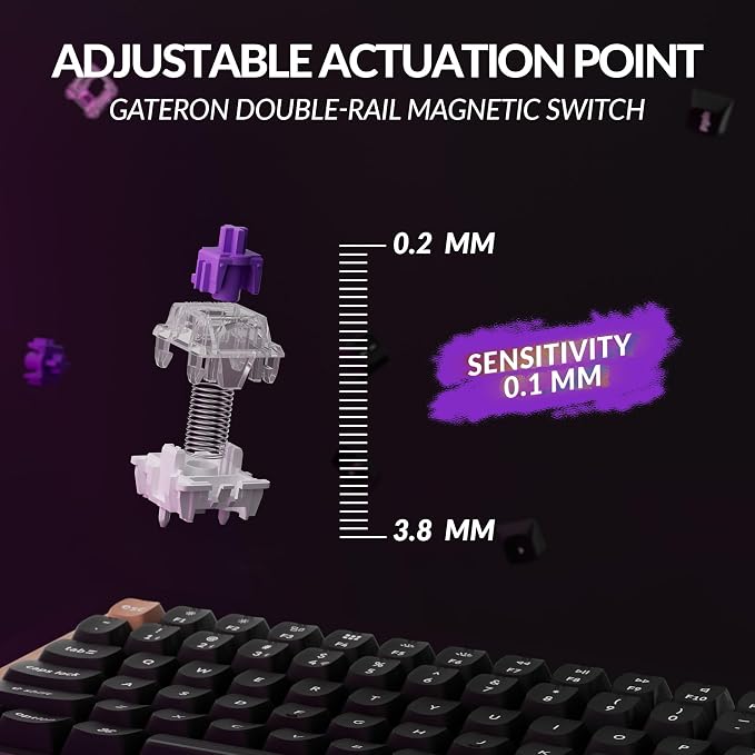 Gateron Double-Rail Magnetic Switch - Black