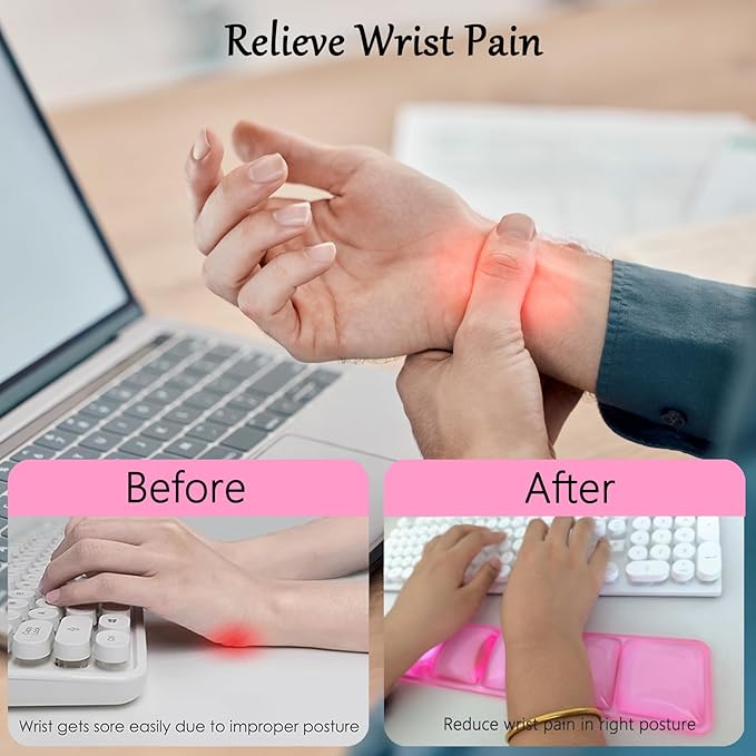 Plaid Pink Wrist Rest Set