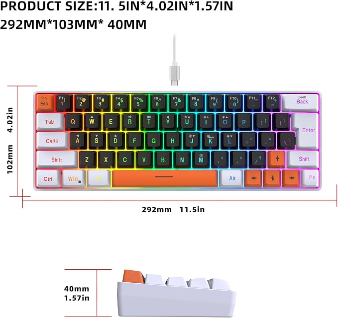 White Black Orange