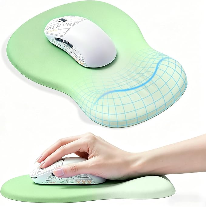 green mouse wrist rest
