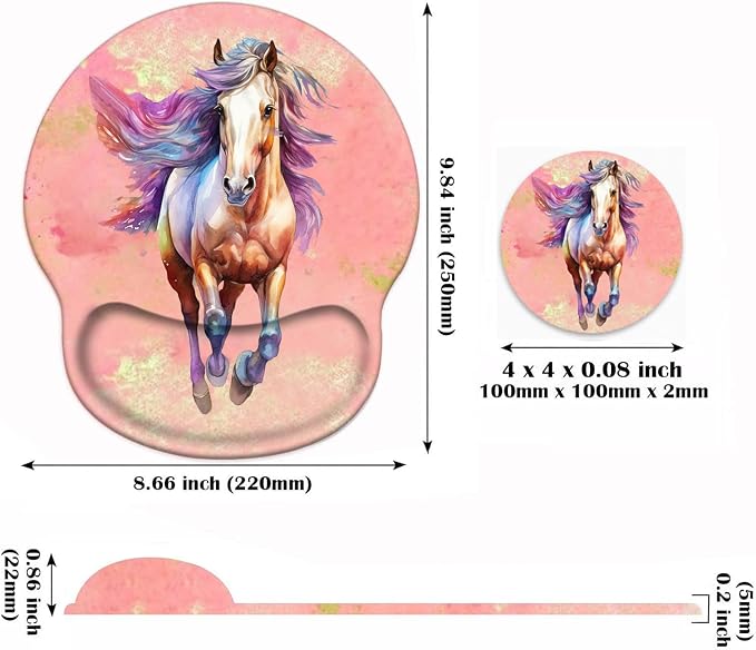Watercolor Running Horse Painting Art