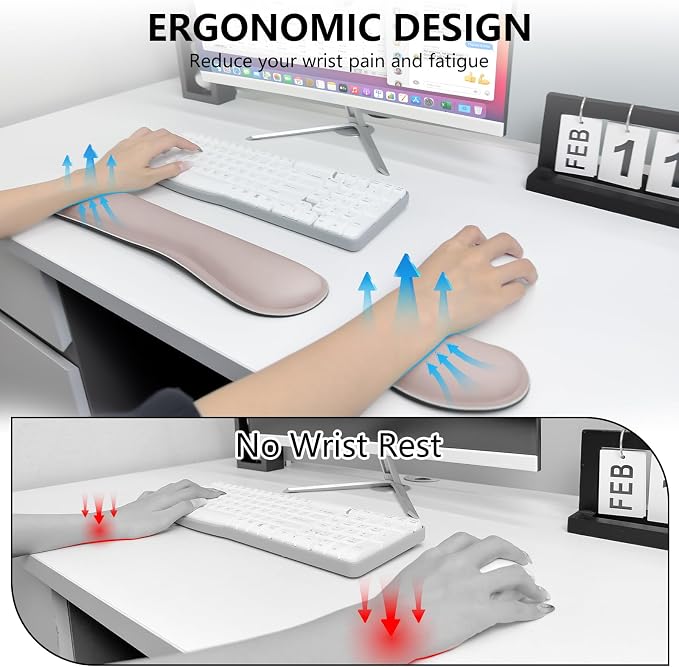 Cream Pink - 2 Wrist Rests