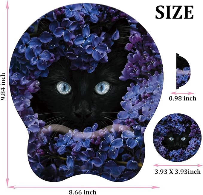 Flower and Black Cat