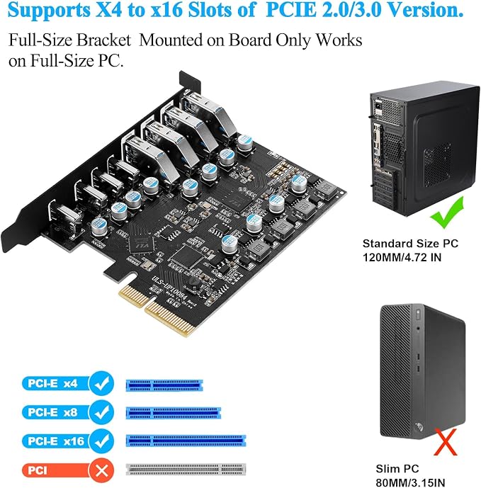 4 x USB A - 4 x USB C