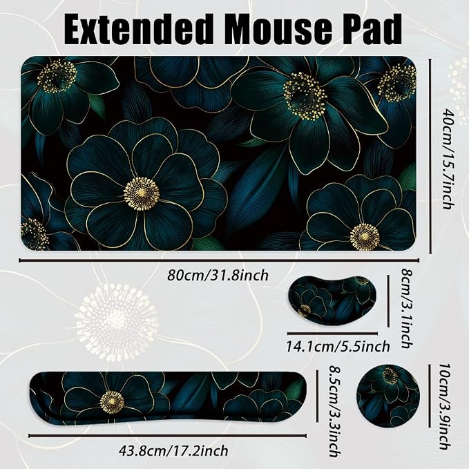 Blue-green Floral Pattern