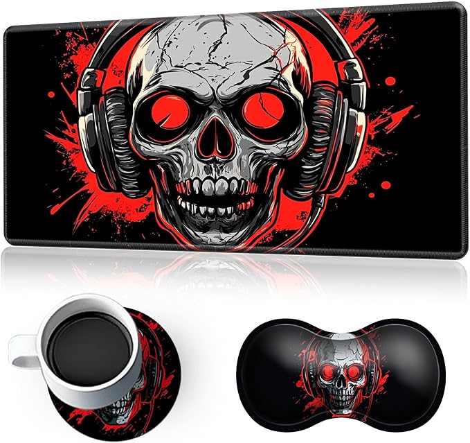 Skull with earphones