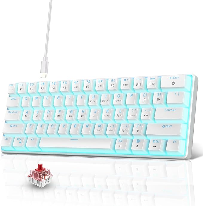 White(Ice Blue Light)/Red Switch