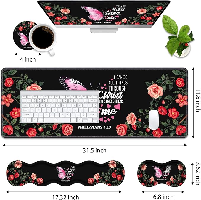 Floral Butterfly Bible Verse Philippians 4:13