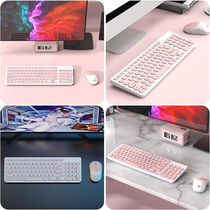 Salmon Pink & White