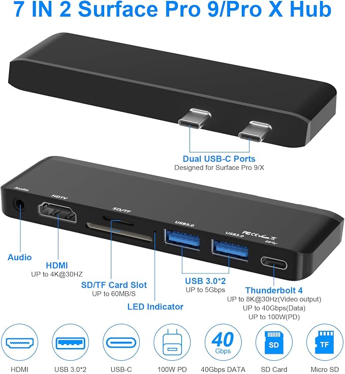For Surface Pro 9/Pro X