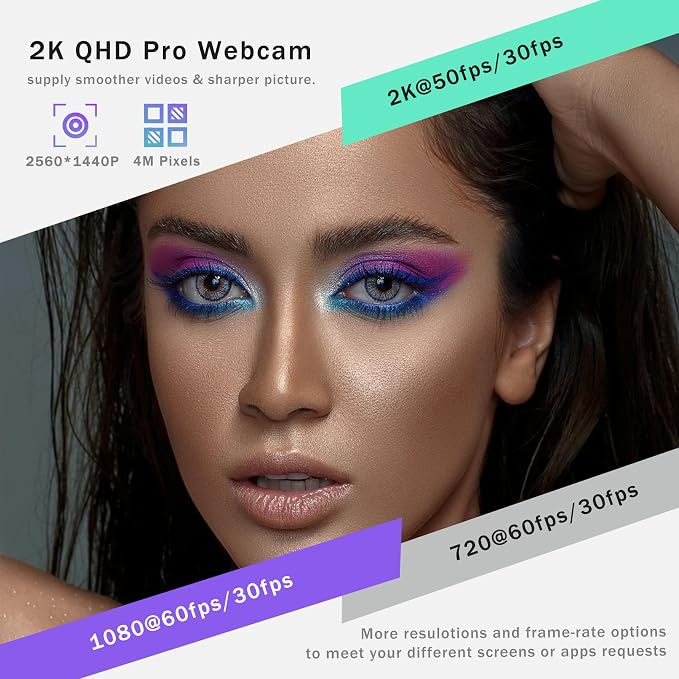 2k webcam with light
