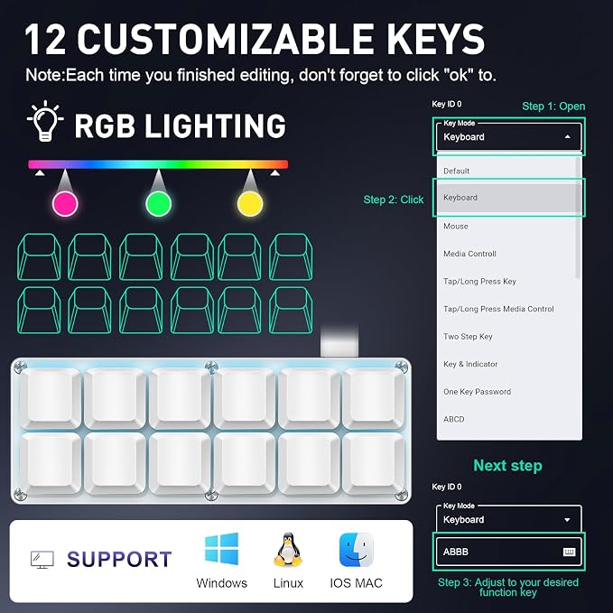 White 12 Keys