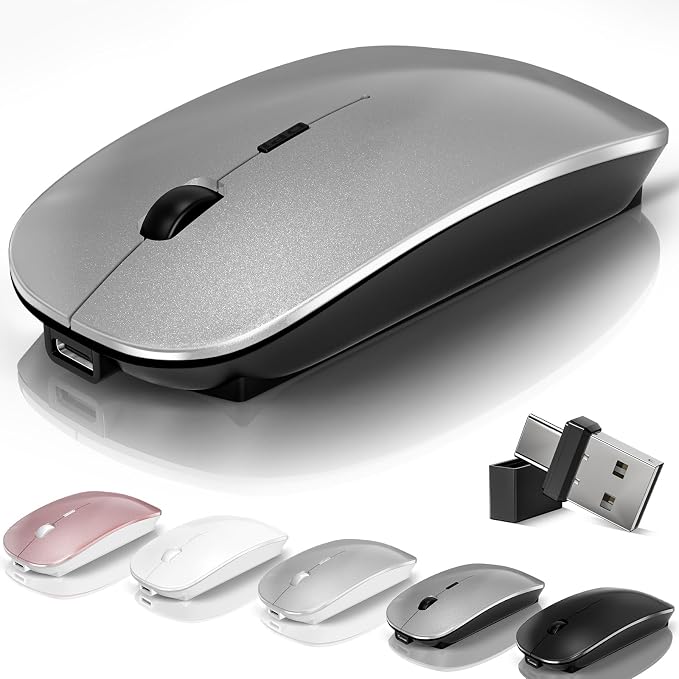 4.Bluetooth Wireless Mouse (Gray)