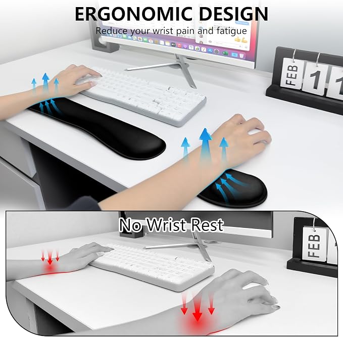 Black - 2 Wrist Rests