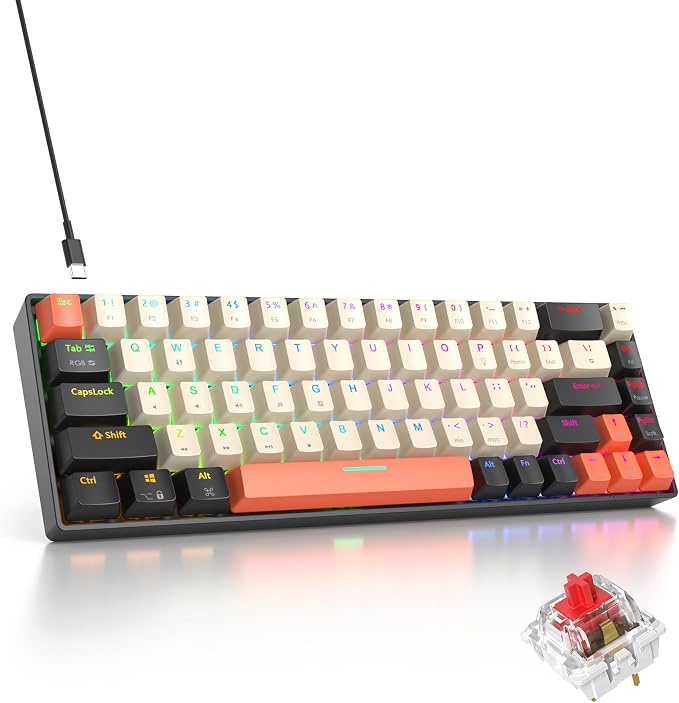 68 Carbon/Red Switch