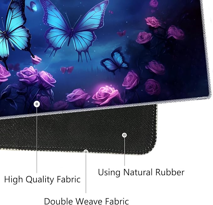 Starry Sky Butterflies and Purple Roses