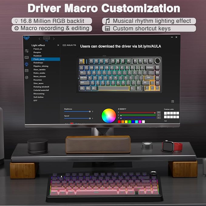 F75 Pro-Gradient Pink Black