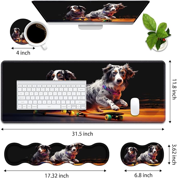 Cute Dog Playing Scooter