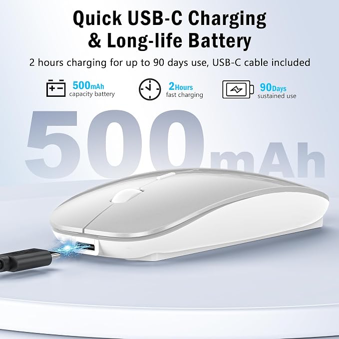 Wireless Bluetooth Mouse (Silver)