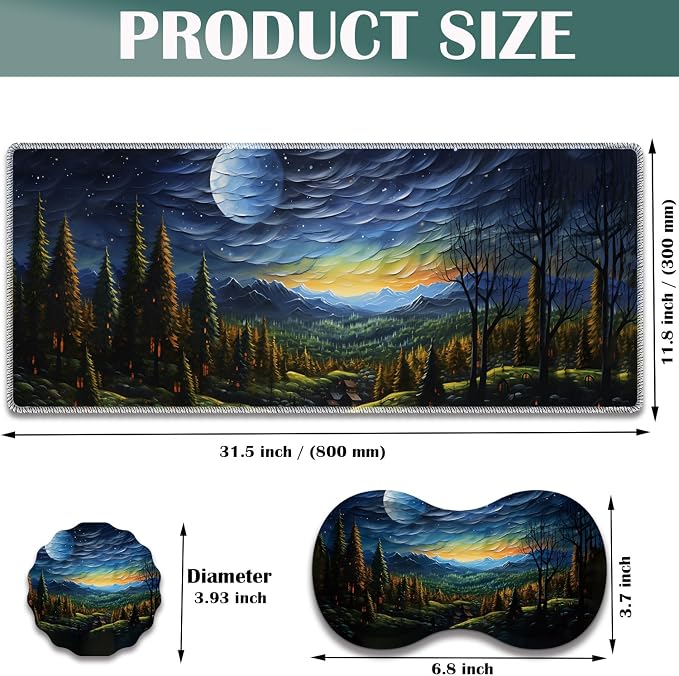 Art Moon Starry Night