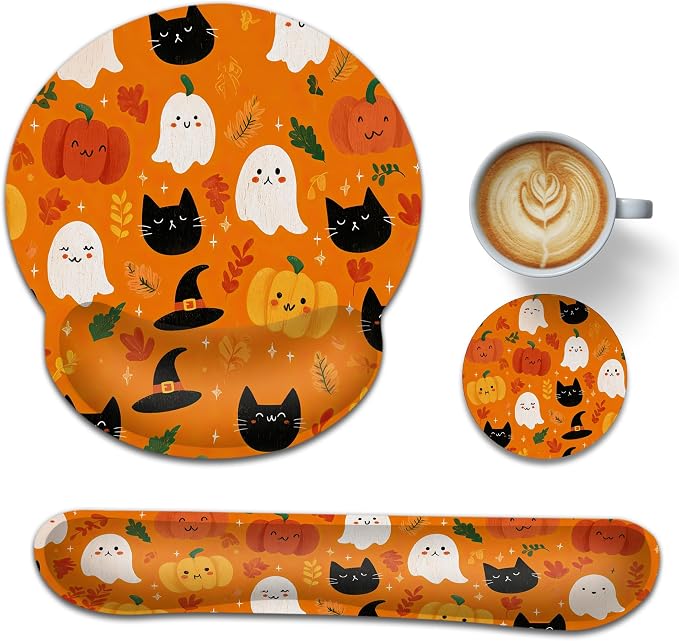 Halloween Ghosts Pumpkins Black Cats