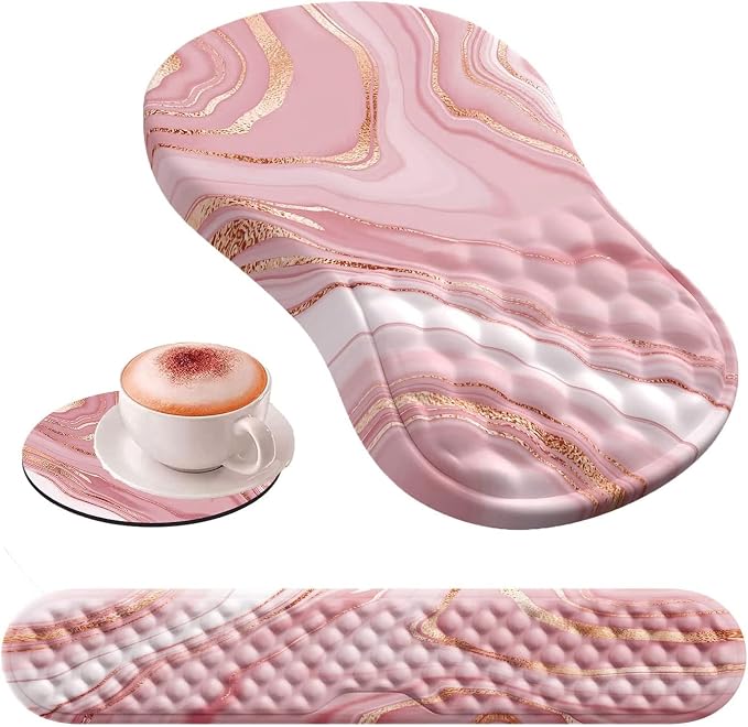 Marble Rose Gold Pink Fluid