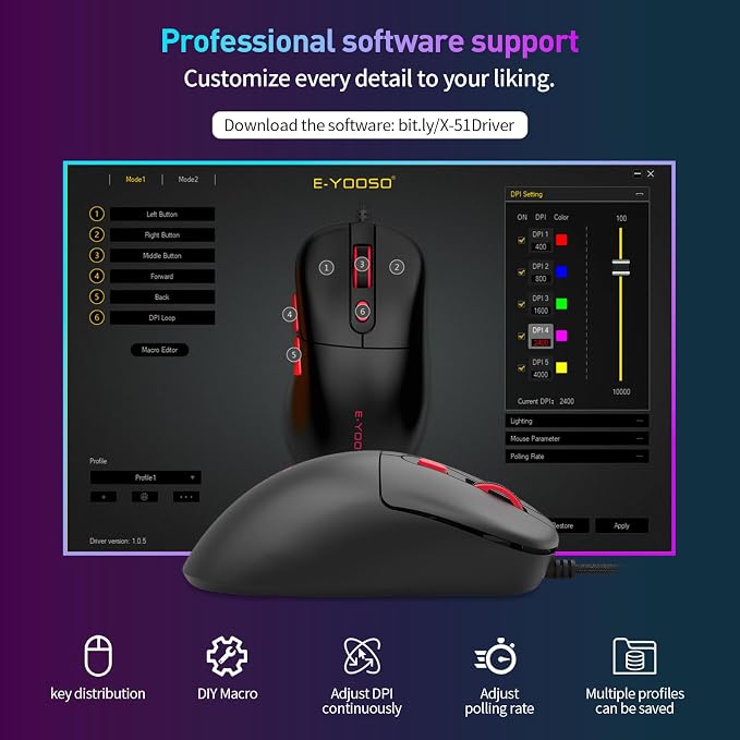 Wired Black Mouse