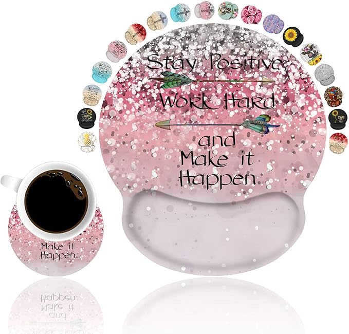Pink Glitter Inspirational Quote