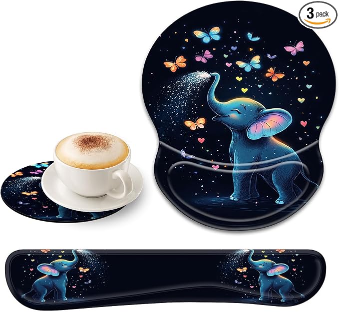 Cute Elephant and Butterfly