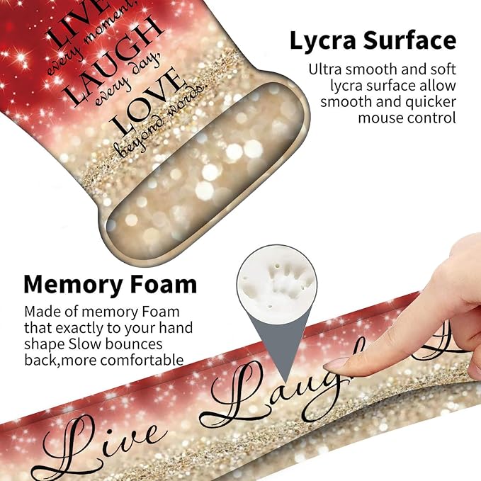 Red Glitter Quote ?Live Laugh Love