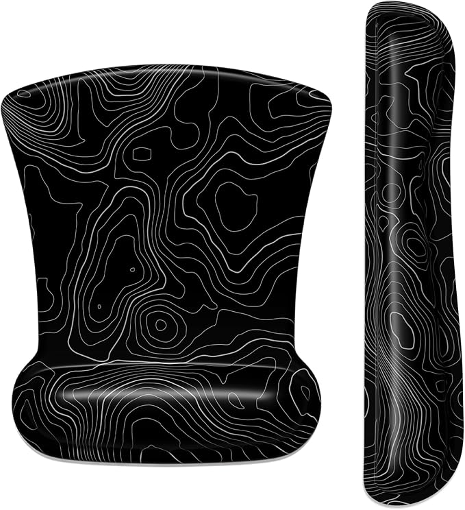 Topographic Contour Black