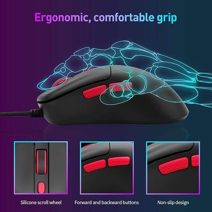 Wired Black Mouse