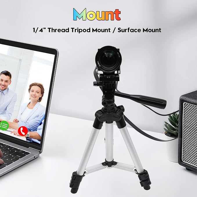 4K 60fps Camera with 5-50mm Lens