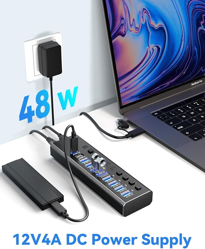 10 Port USB 3.2 Hub