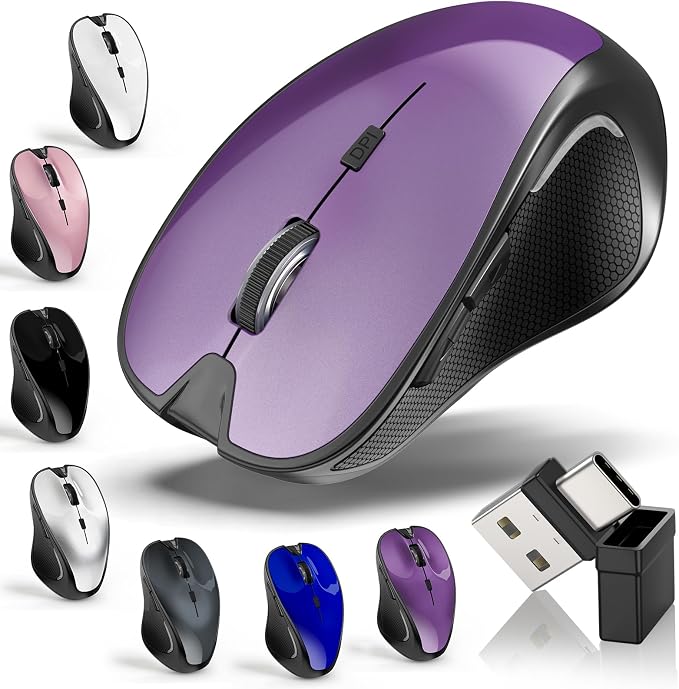 12.Wireless Bluetooth Mouse (PURPLE)